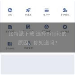 比特派下载 选择Bitpie的原因，你知道吗？