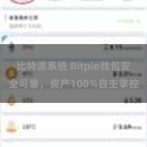 比特派系统 Bitpie钱包安全可靠，资产100%自主掌控