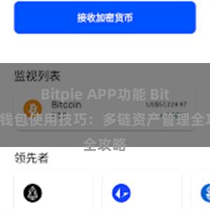 Bitpie APP功能 Bitpie钱包使用技巧：多链资产管理全攻略