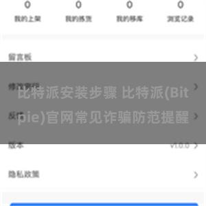 比特派安装步骤 比特派(Bitpie)官网常见诈骗防范提醒