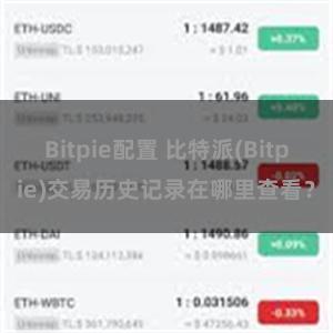 Bitpie配置 比特派(Bitpie)交易历史记录在哪里查看？