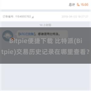 Bitpie便捷下载 比特派(Bitpie)交易历史记录在哪里查看？