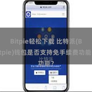 Bitpie轻松下载 比特派(Bitpie)钱包是否支持免手续费功能？