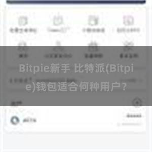 Bitpie新手 比特派(Bitpie)钱包适合何种用户？